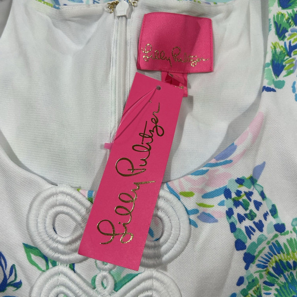 Lilly Pulitzer NWT Women's Size 8 Sammi Romper Dress in Resort White Preppy Blue - Picture 9 of 11